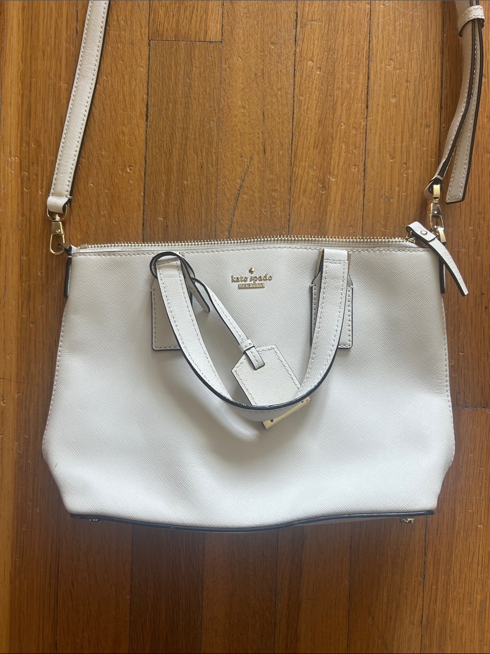 White Kate Spade Cameron Medium Satchel White